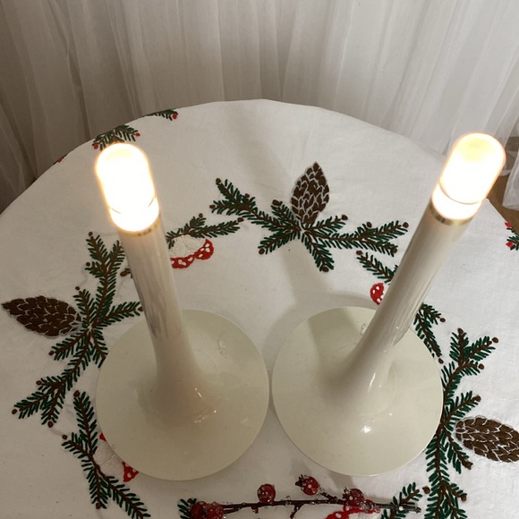 A pair of Vintage 90’s Ikea battery operated off white display candle/lamp - Picture 4 of 15